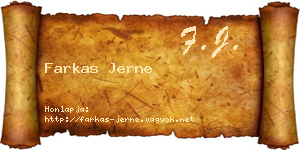 Farkas Jerne névjegykártya